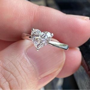 2ct Moissanite Heart Ring